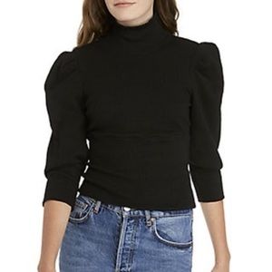 Free People Lala Tee, Black, Size S